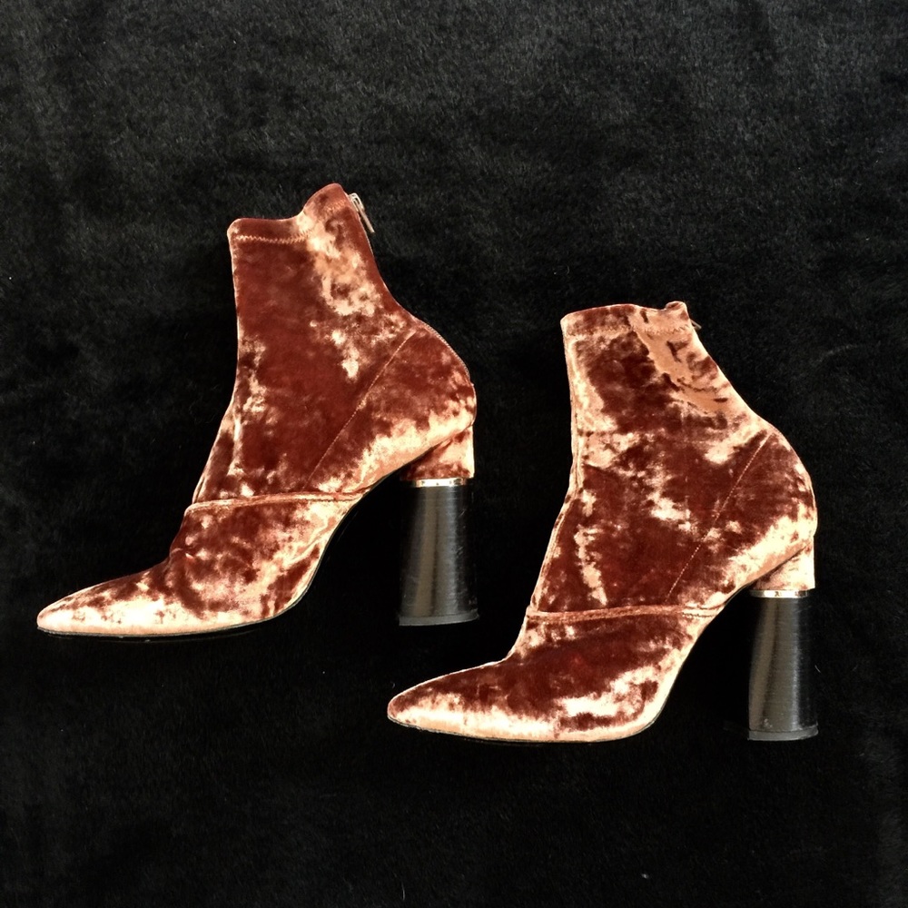 3.1 Phillip Lim Crushed Velvet Boots, 9.5 - Picture 3 of 8